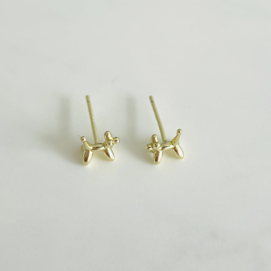 Gold plated poodle studs