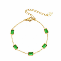 Water proof Green zircon bracelet