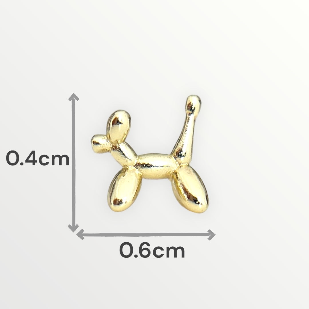 Gold plated poodle studs