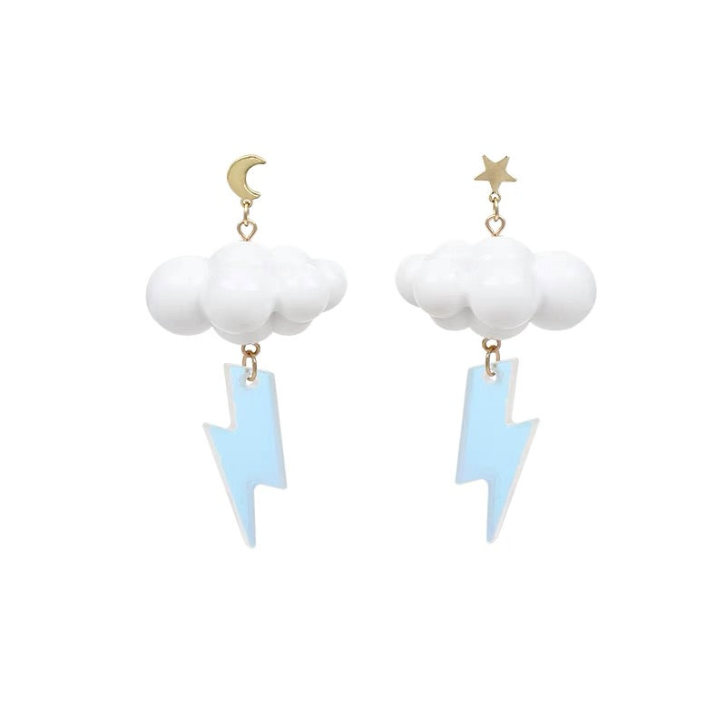 Statement cloud drop earrings