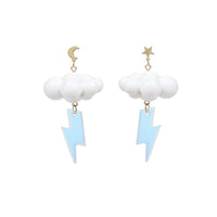 Statement cloud drop earrings