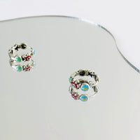 Bright Floral Huggie Earrings