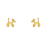 Gold plated poodle studs