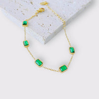 Water proof Green zircon bracelet