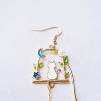 Moonlight Cat Earrings