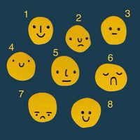Yellow Funky Face Stud Earring