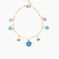 charm bracelet with little planet charms