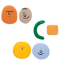 Large Funky Faces Stud Earring
