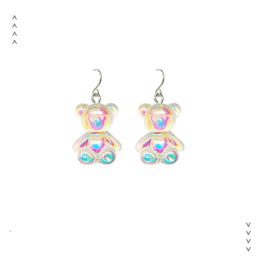 Bubble bear drop earrings