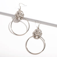 Lionhead Doorknocker Earrings - Silver / Gold