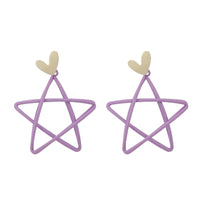 3D star drop earrings