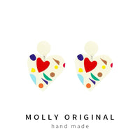 Abstract Heart Earrings