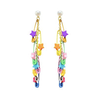 Safety-Pin Star Earrings