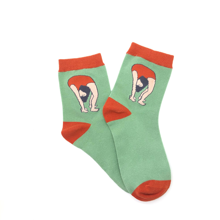 Socks with funky Gymnastic graphic