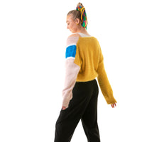 Multi-coloured marshmallow Oversized CARDIGAN