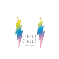 Rainbow Lightning-bolt Earrings