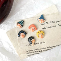 Cartoon Faces Stud Earring