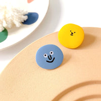 Large Funky Faces Stud Earring