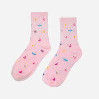 "Best seller" socks with funky colourful Space graphics all over