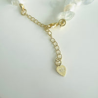 Handcrafted chunky freshwater pearl & moonstone bracelet