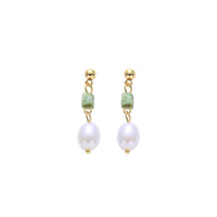 Stone & Pearl Earring