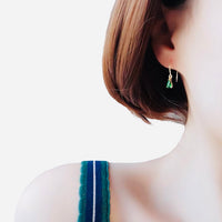 Green Droplet Earrings