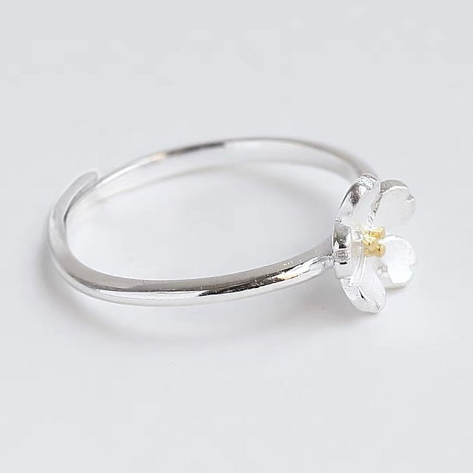 Sakura flower S925 sterling silver ring