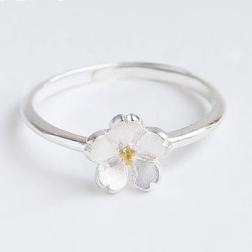 Sakura flower S925 sterling silver ring