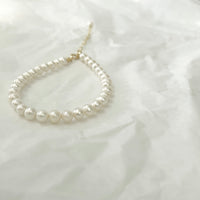 Fresh water pearl bracelet with  14k gold plated