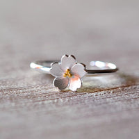 Sakura flower S925 sterling silver ring