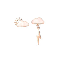 Odd pair welly day earrings in rose gold