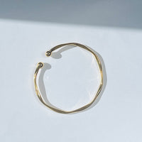 Twisted bangle - silver / gold
