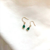 Green Droplet Earrings