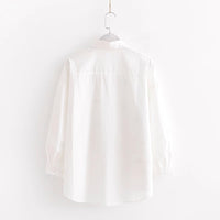 Embroidered elephant cotton shirt