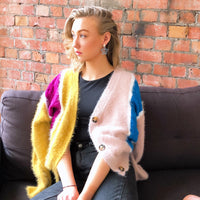 Multi-coloured marshmallow Oversized CARDIGAN