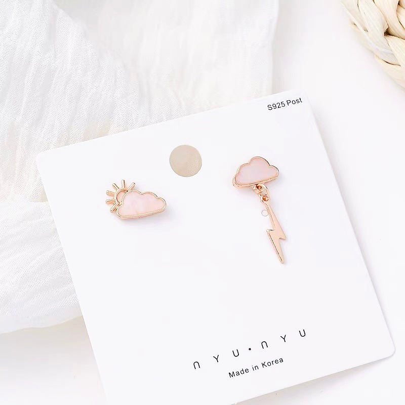 Odd pair welly day earrings in rose gold