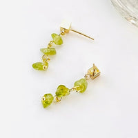 Tiny stones drop earrings