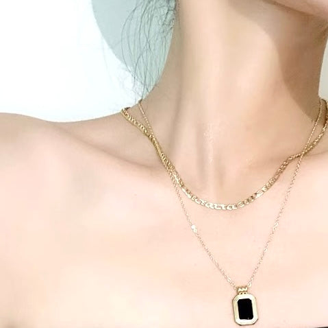 Titanium steel layer necklace