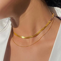 Double layered necklace - gold/silver