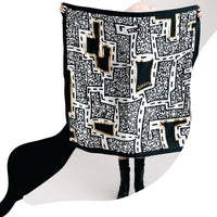 Original CHILI Silk Scarf with gold foil - Map