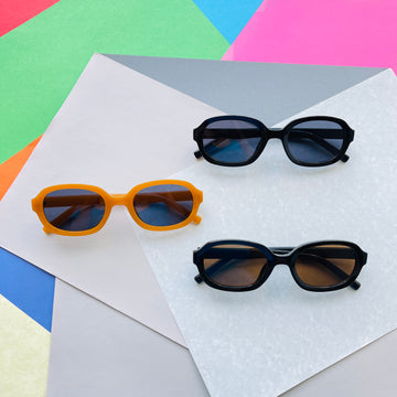 retro style oval sunglasses