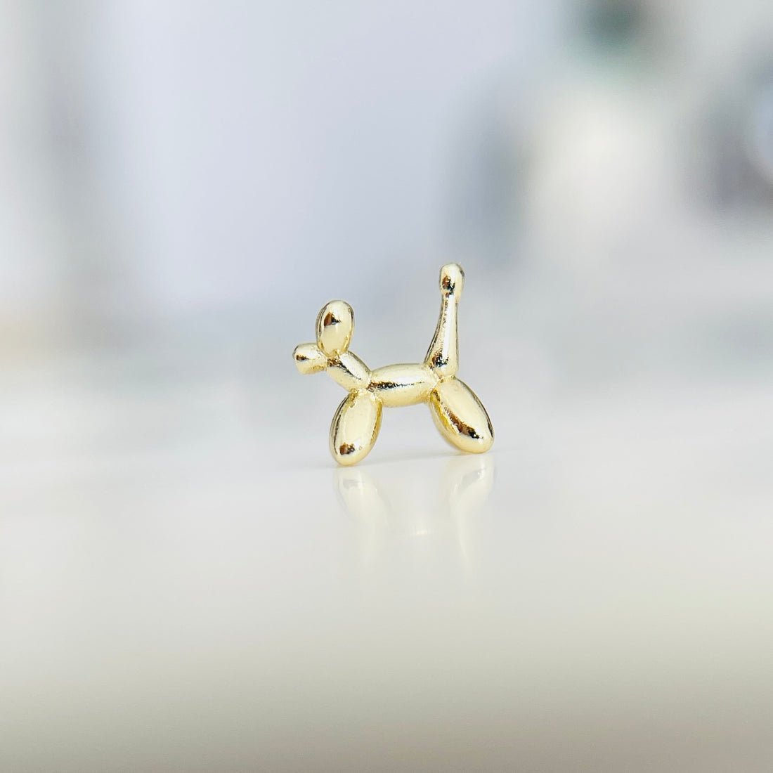 Gold plated poodle studs