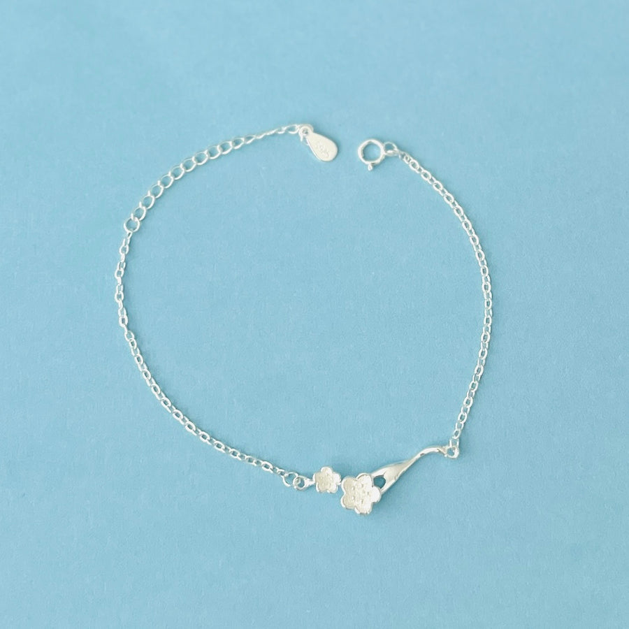 S925 Cherry blossom charm bracelet