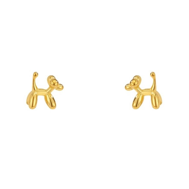 Gold plated poodle studs