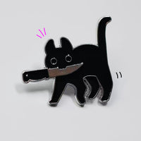 Dangerous cat brooch