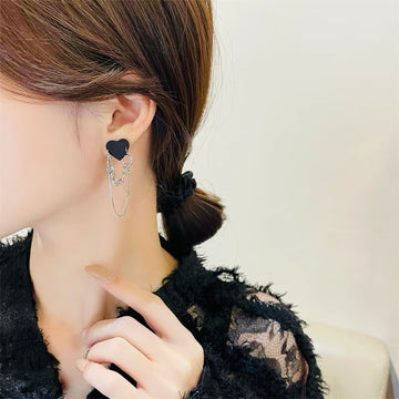 Heart & Chain Earrings