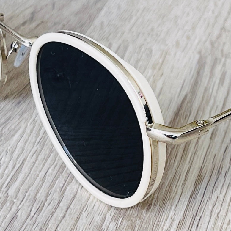 aviator black & white sunglasses