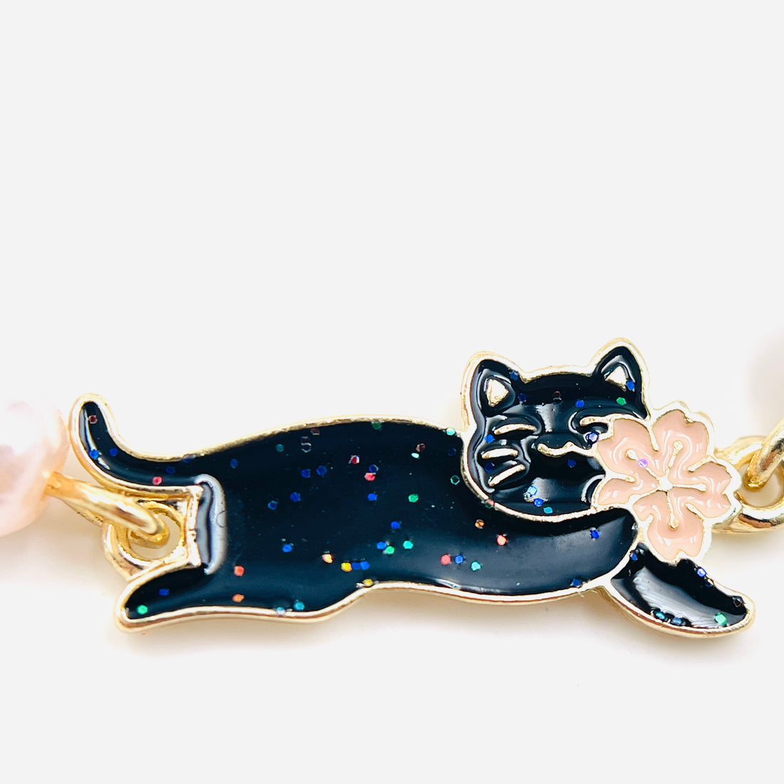 Mt. Fuji & cat charm bracelet