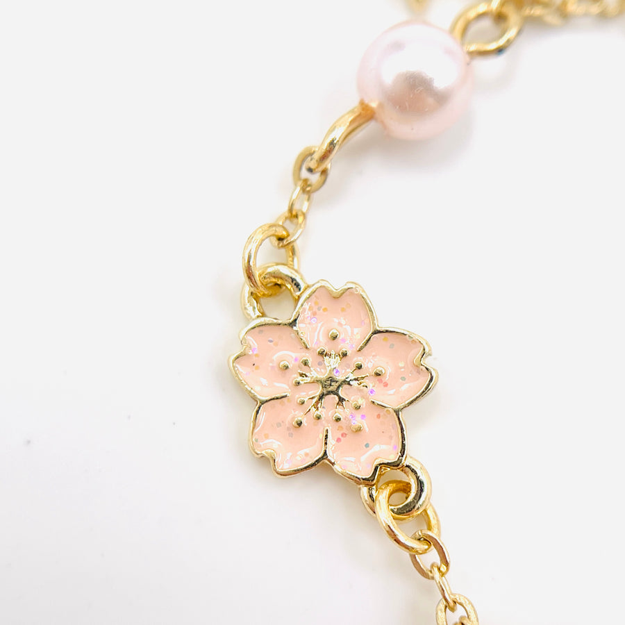Mt. Fuji & cat charm bracelet