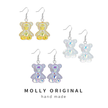 Bubble bear drop earrings